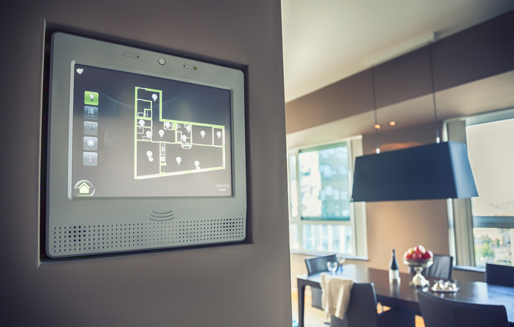 Display,Of,Home,Computer,Panel,For,Managing,Home,Light,And